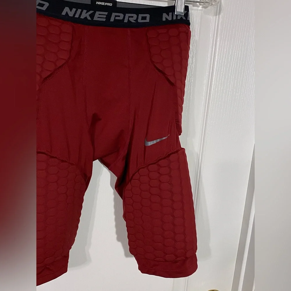 NIKE Pro Combat Padded Base Layer Football Shorts Red Men’s Small